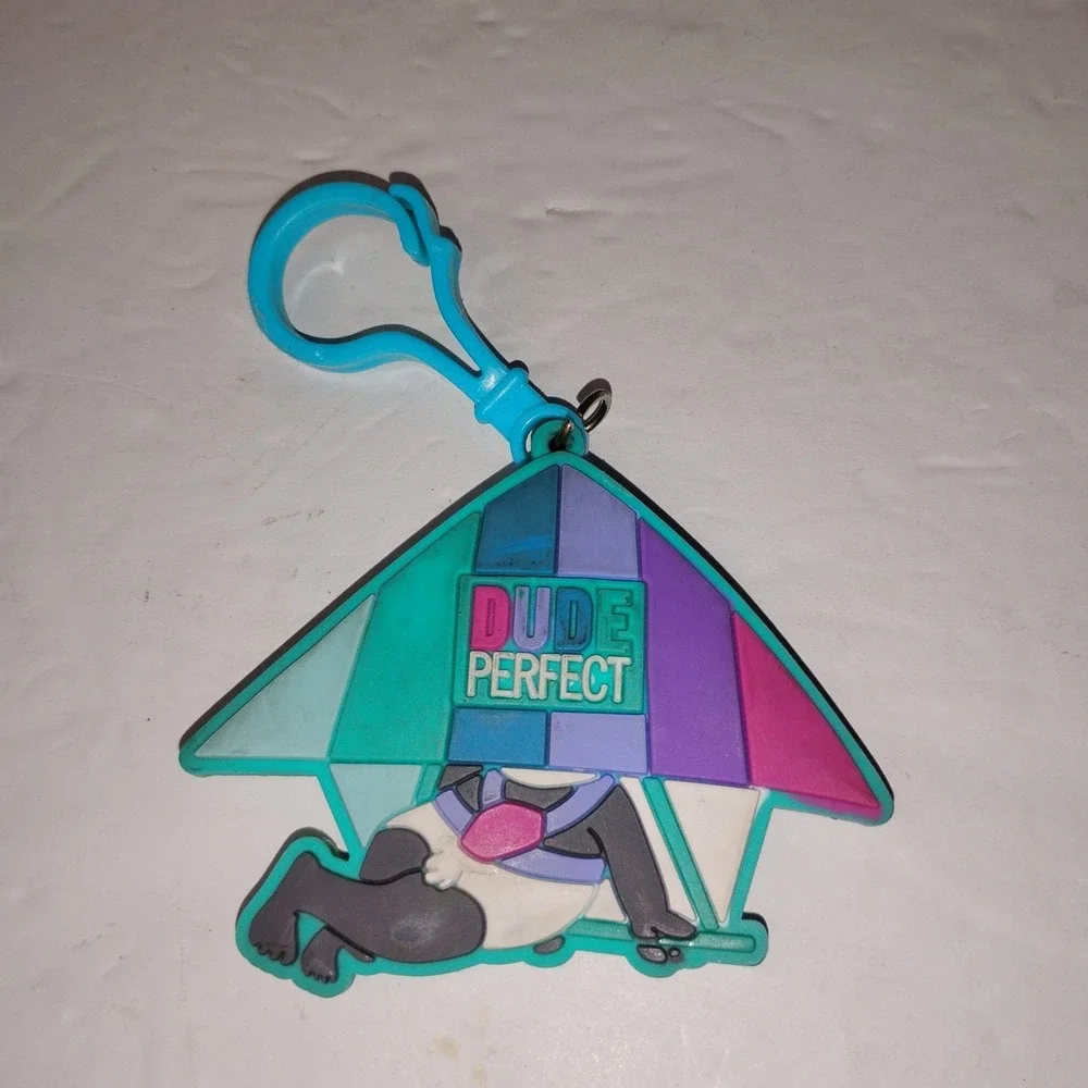 Lot‎ Of 7 Dude Perfect Backpack Keychains DP Panda Rocket Basketball Pogo Bike